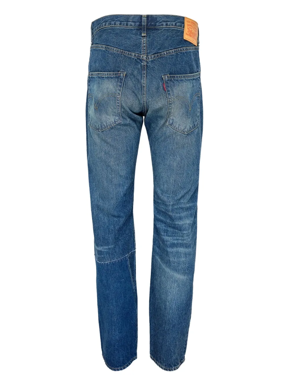 Junya Watanabe patchwork-design jeans - Blauw