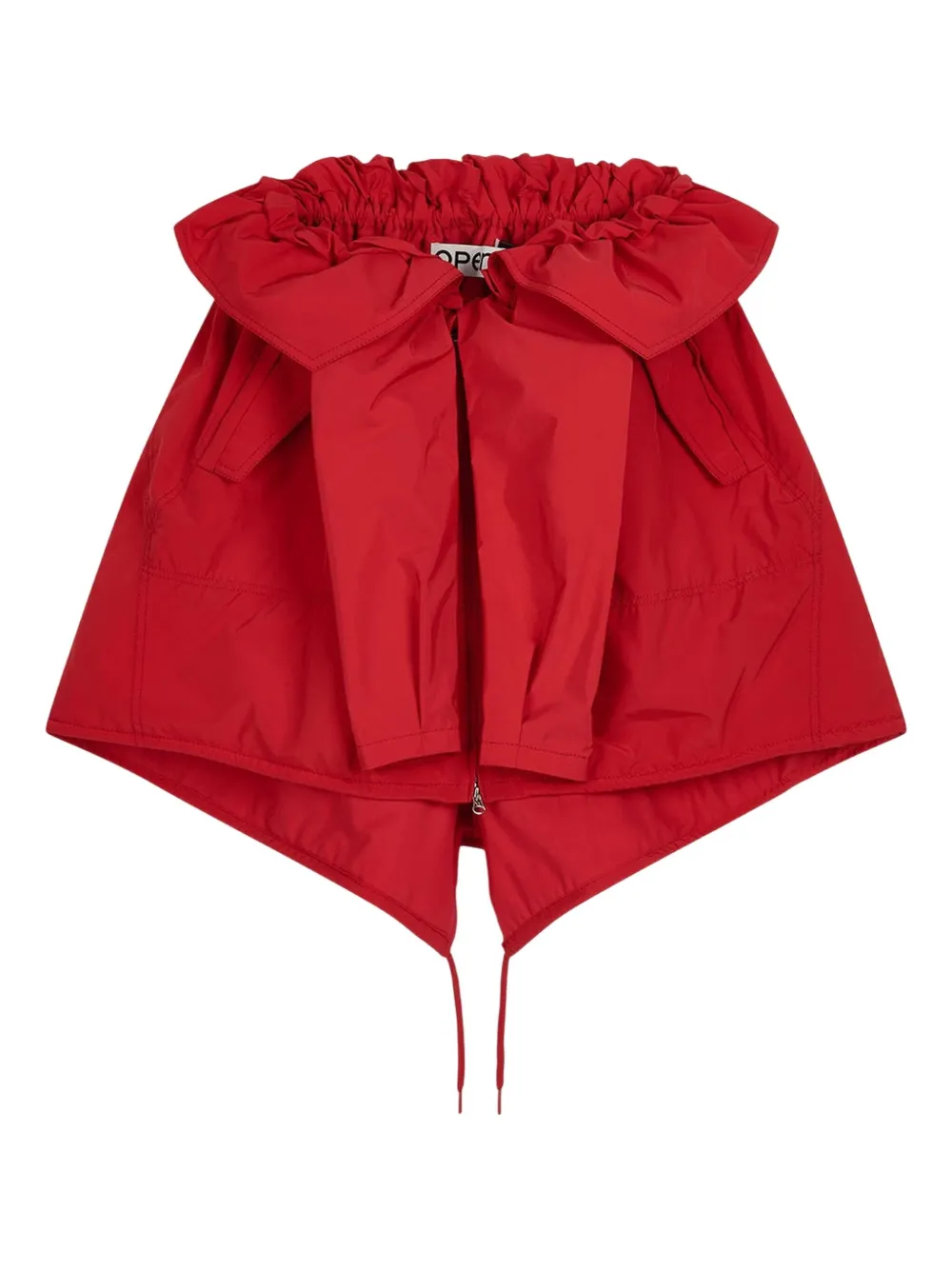 Open Yy Tie-detail Mini Skirt In Red