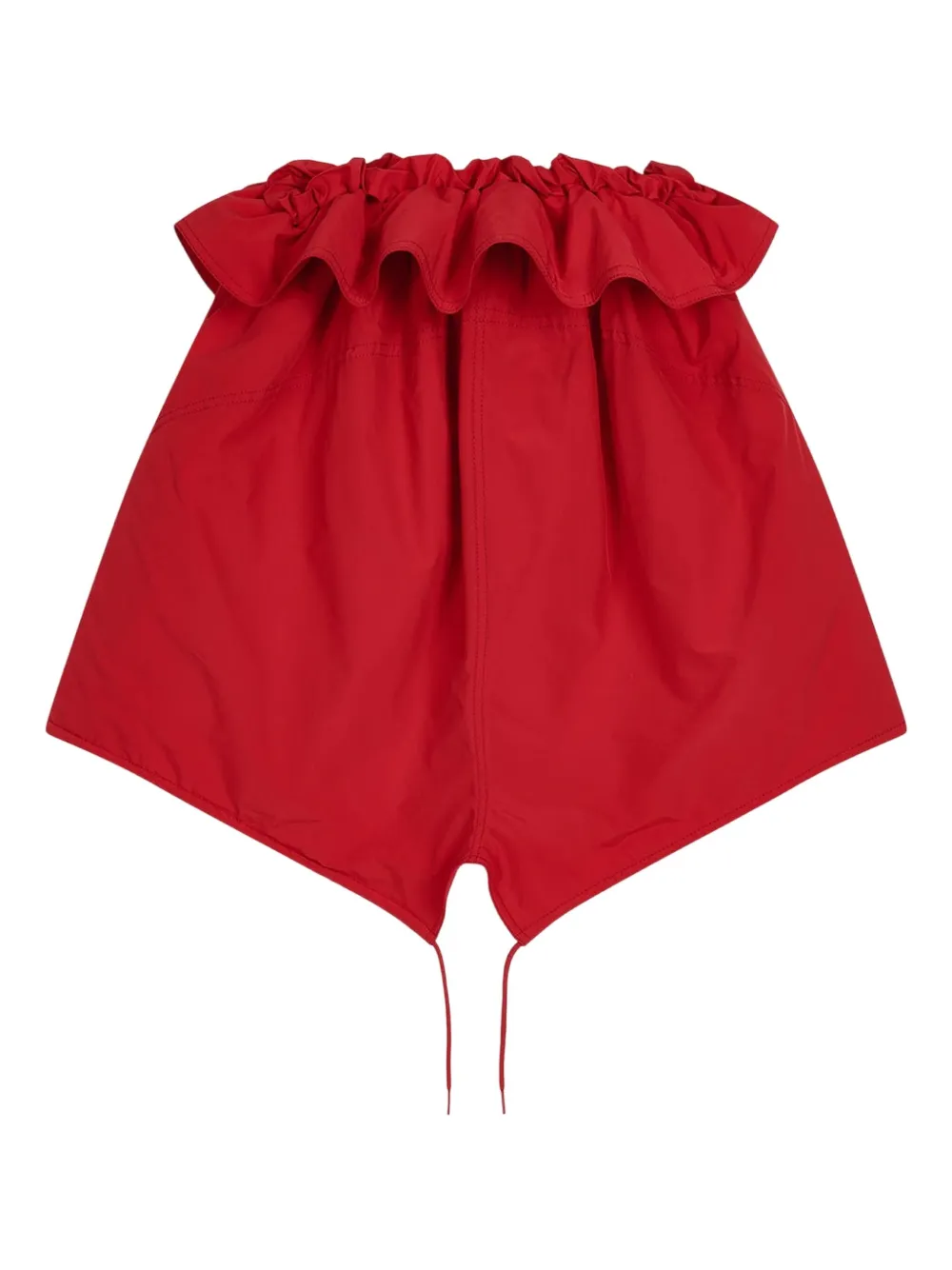 Open Yy Tie-detail Mini Skirt In Red