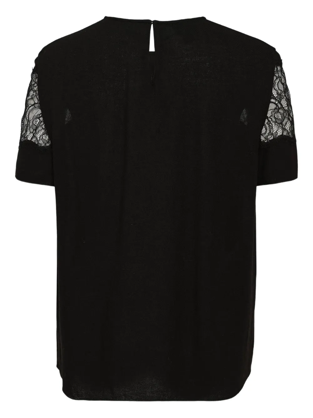Giambattista Valli lace-trim blouse - Zwart