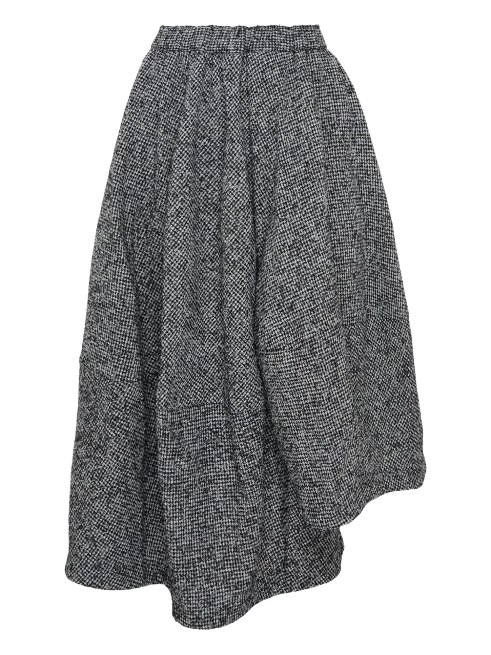 Comme Des Garçons Elasticated-waistband Midi Skirt In Gray