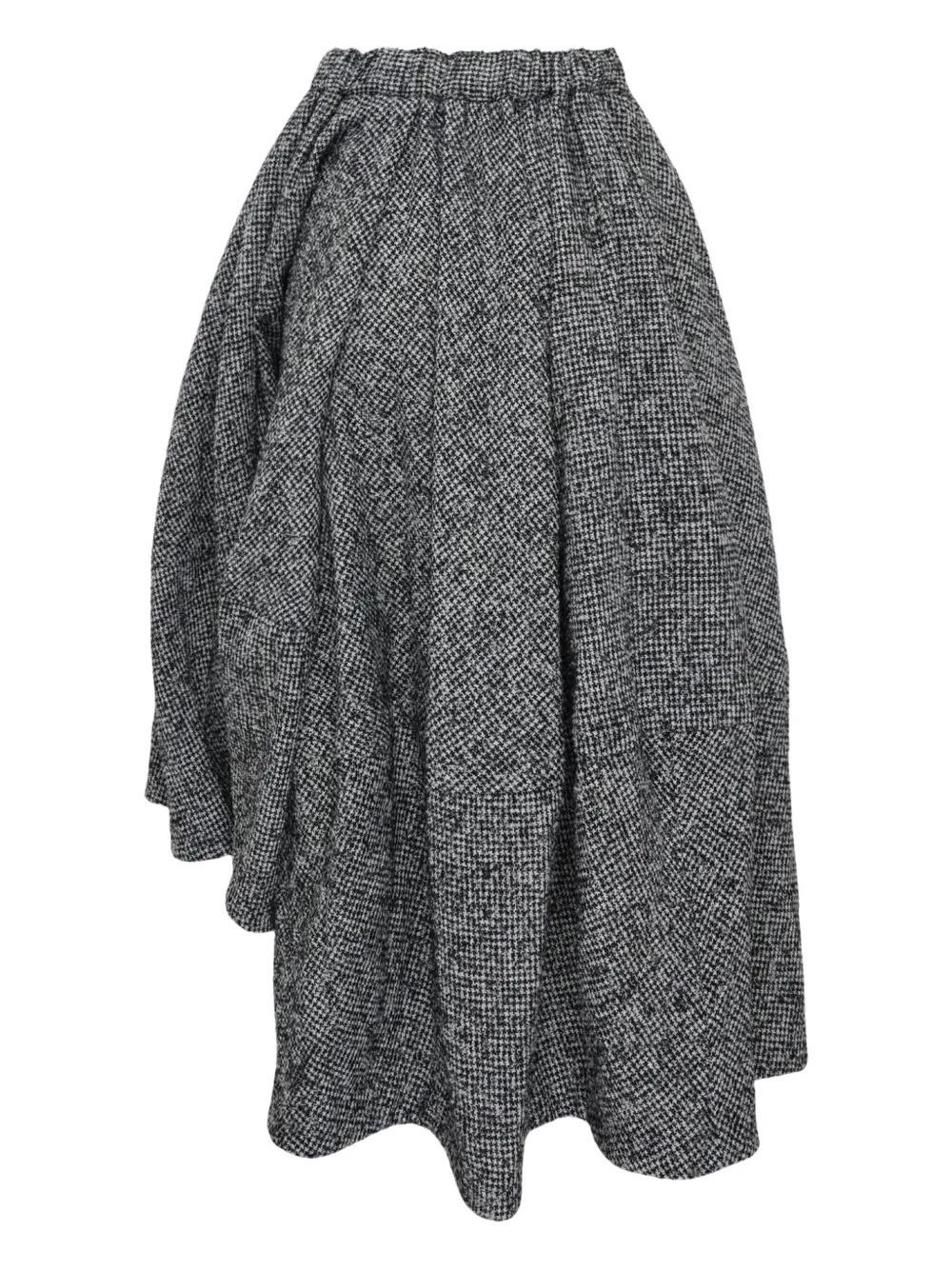Comme Des Garçons Elasticated-waistband Midi Skirt In Gray