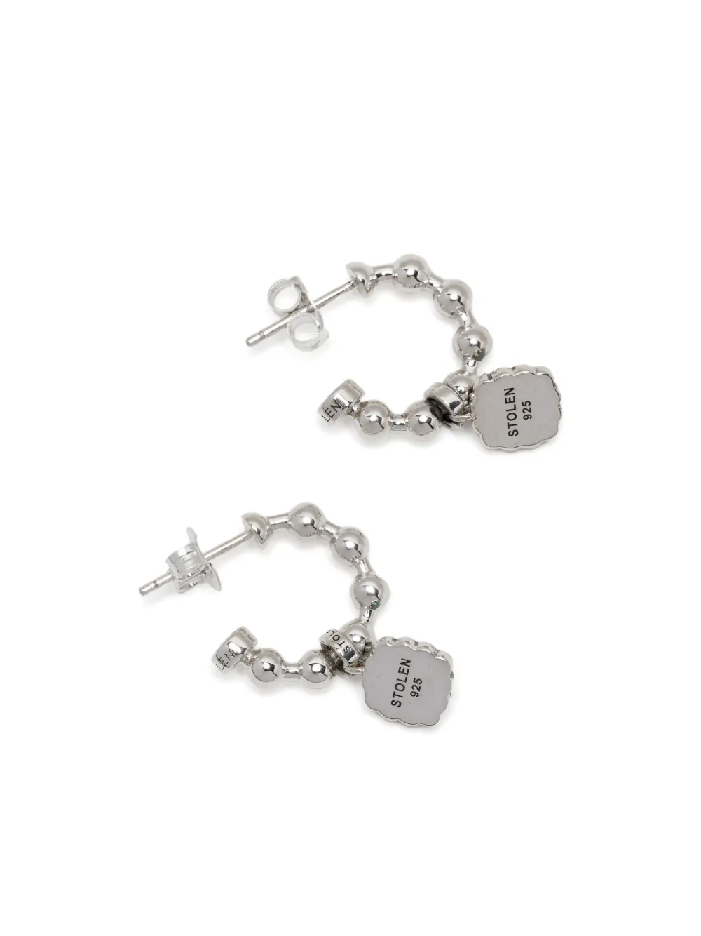 Stolen Girlfriends Club Baby Claw Ball Chain Earrings In Metallic