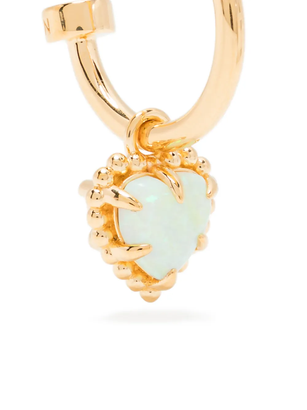 Stolen Girlfriends Club Dahlia's Heart Anchor Earrings In Gold