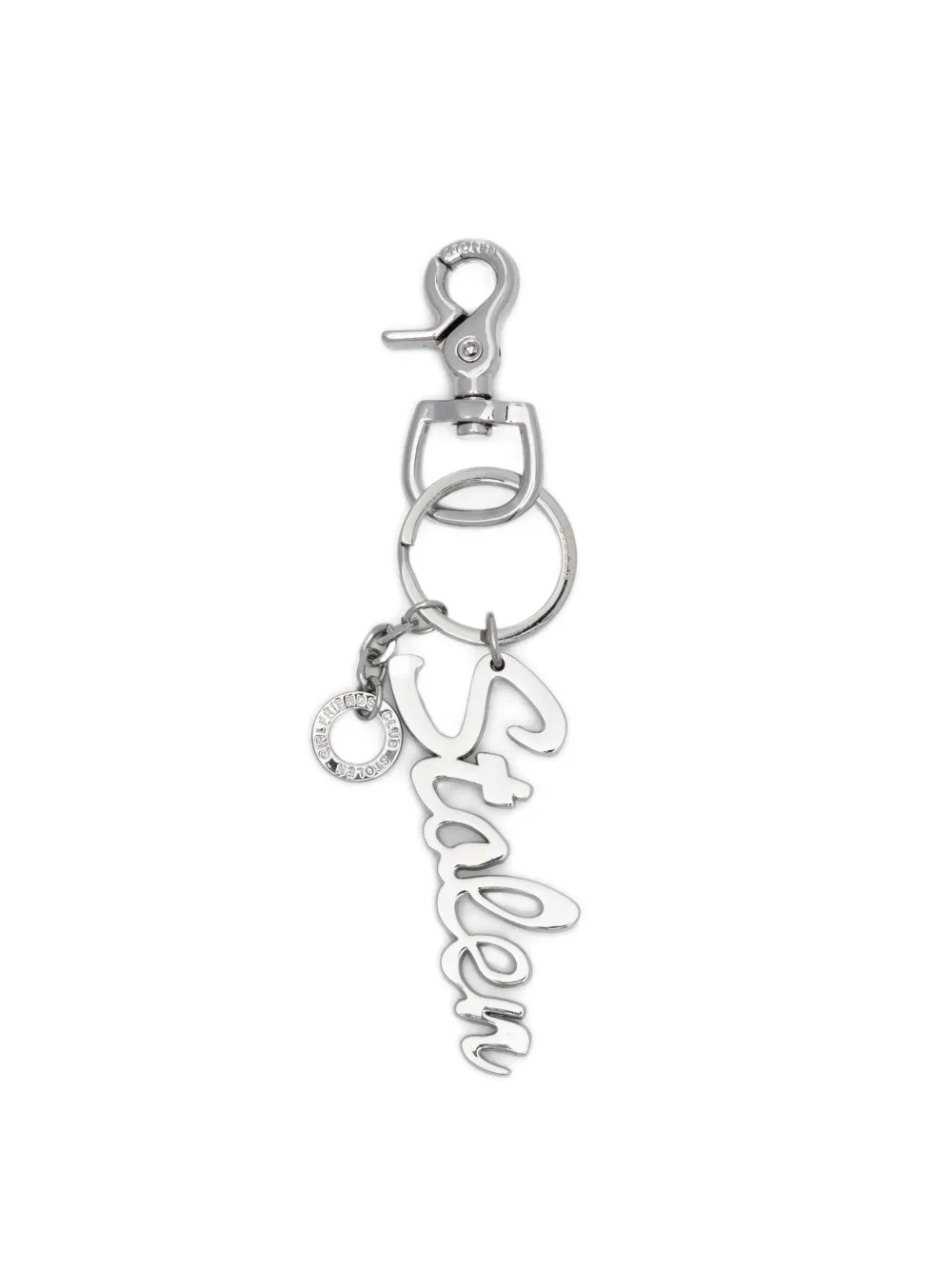 Stolen Girlfriends Club Script keyring | Silver | Image 1