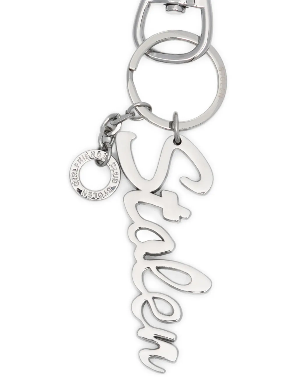 Stolen Girlfriends Club Script Keyring In Metallic