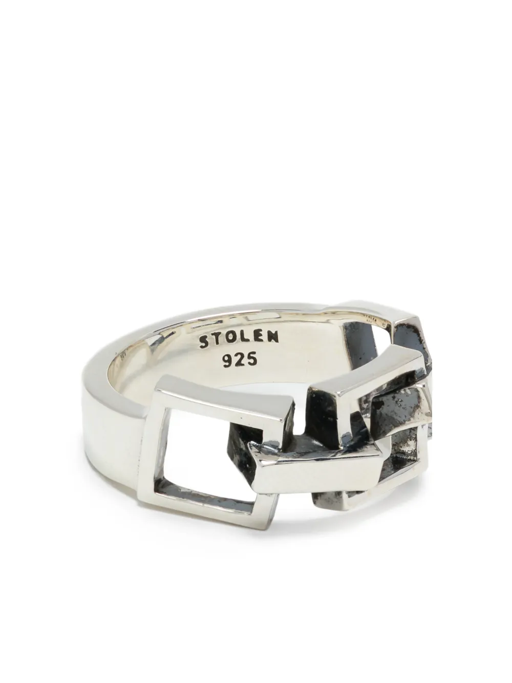 Stolen Girlfriends Club Death Metal Ring In Metallic