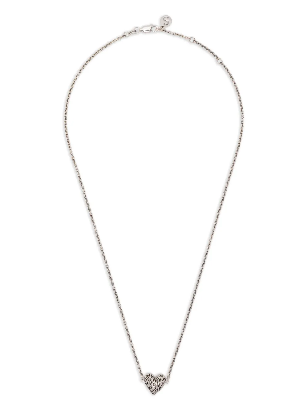 Stolen Girlfriends Club Death Metal Hearts Necklace In Metallic