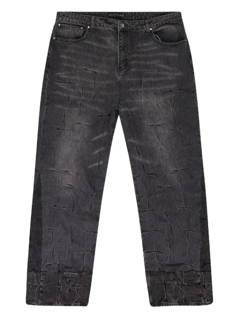 Who Decides War jeans rectos con diseño fruncido