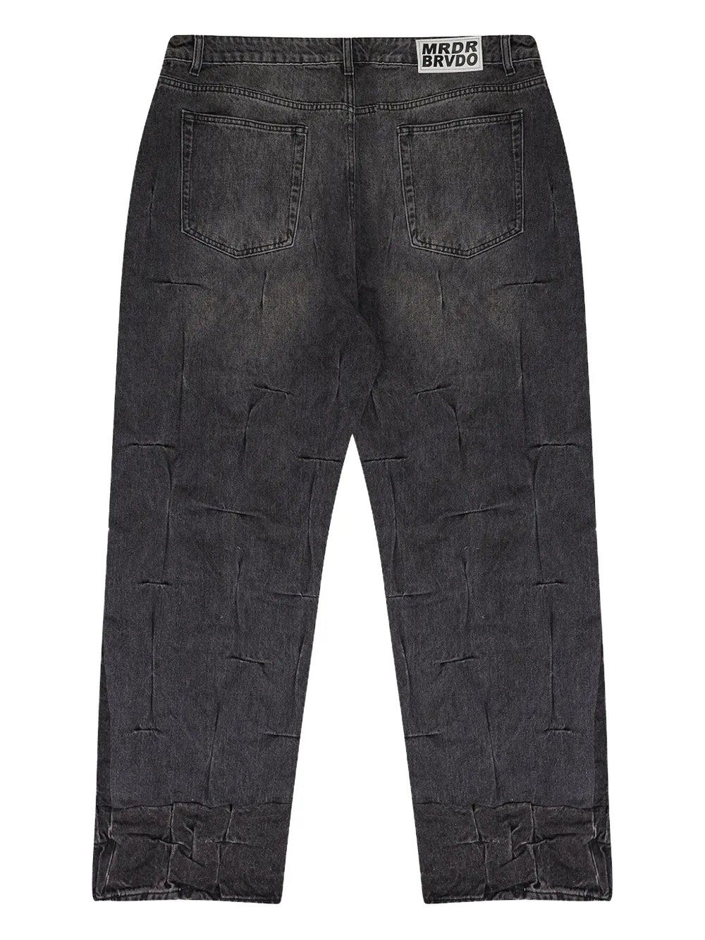 Who Decides War Gesmockte straight jeans - Grijs