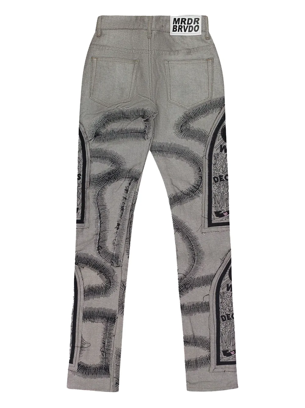 Who Decides War fusion straight-fit jeans - Grijs