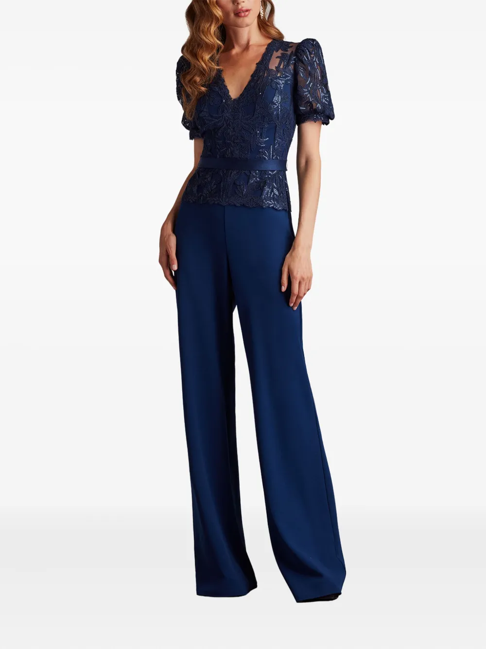 Tadashi Shoji sequin lace jumpsuit - Blauw