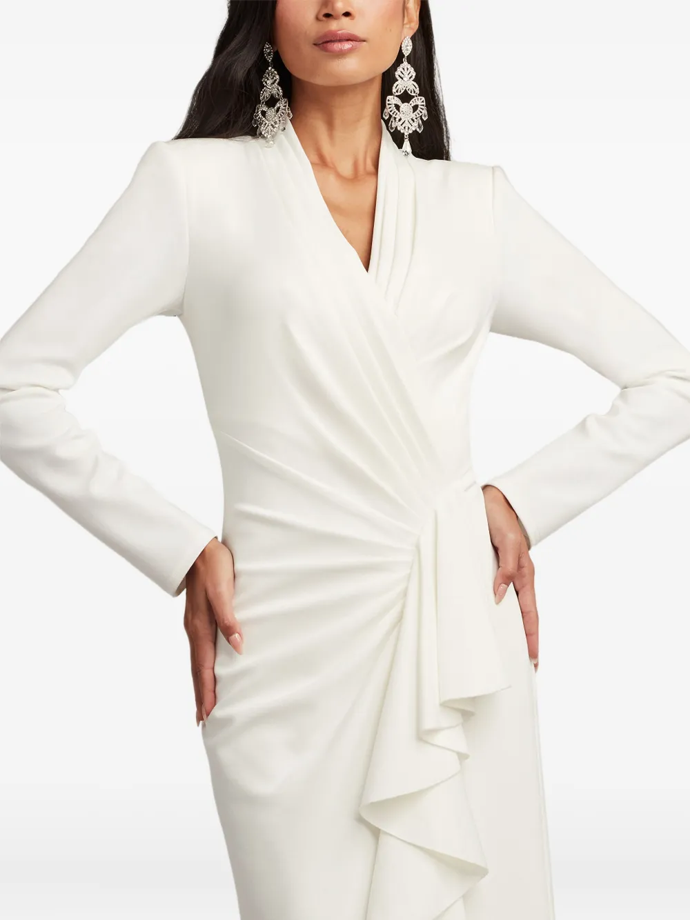 Tadashi Shoji Markum Long-sleeve Gown In White