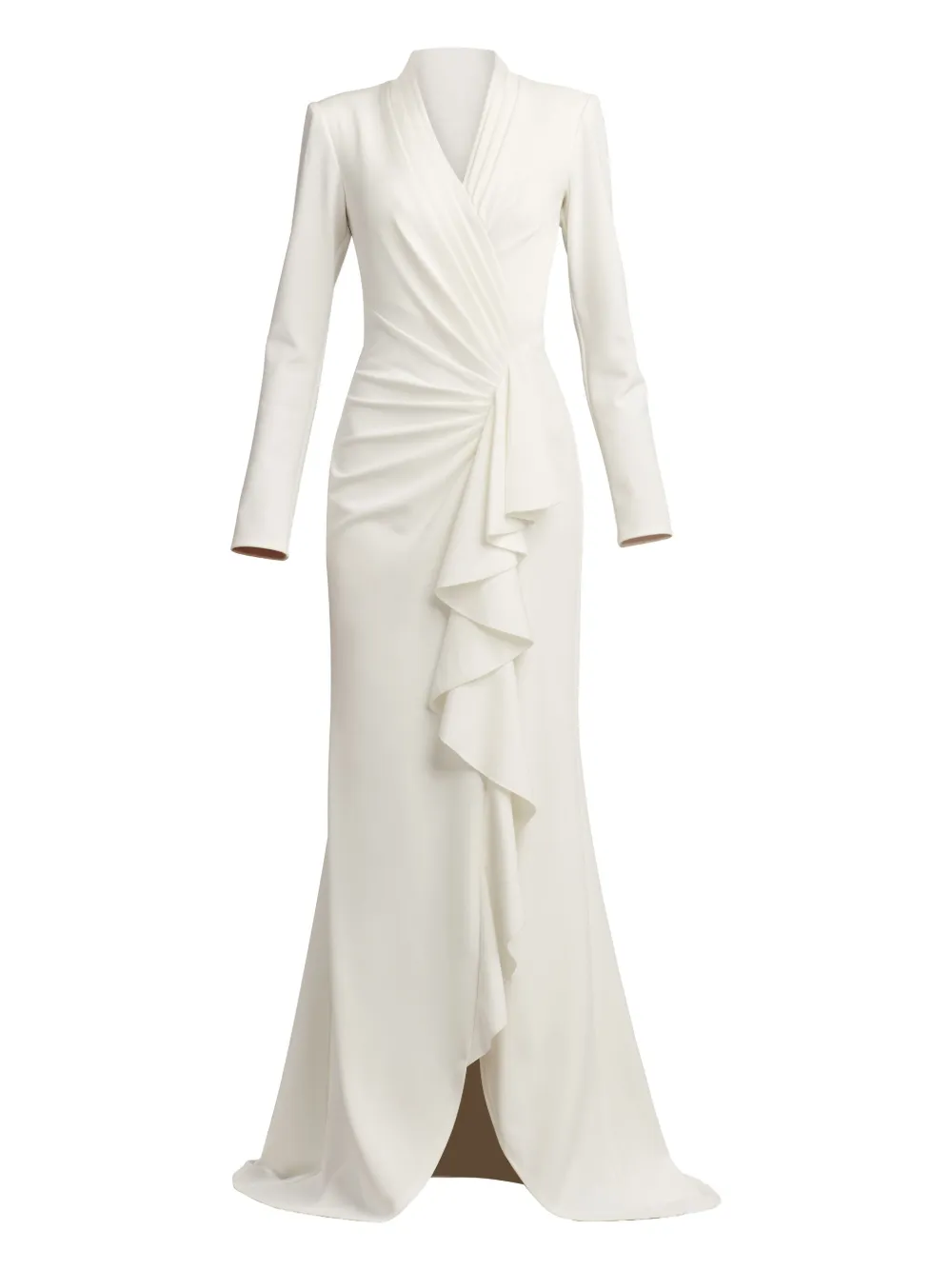 Tadashi Shoji Markum Long-sleeve Gown In White
