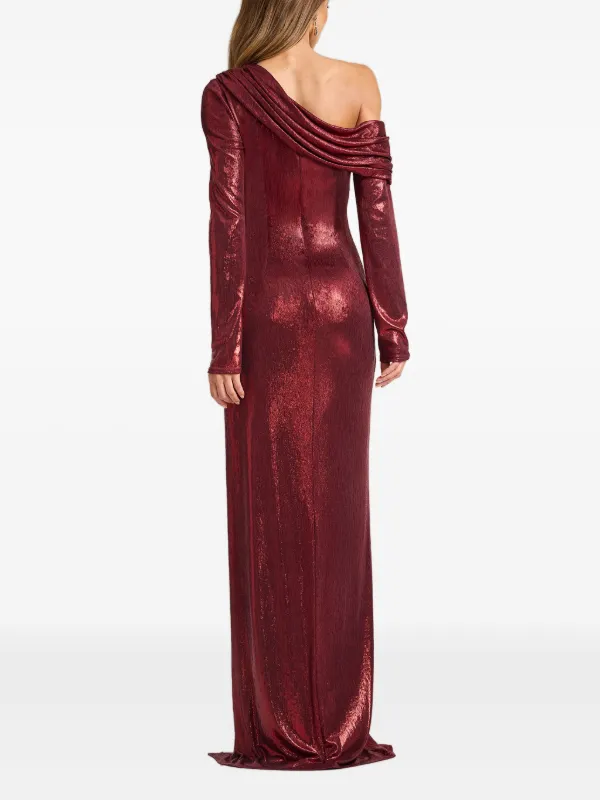 Tadashi Shoji one-shoulder Slit Maxi Dress | Red | FARFETCH GE
