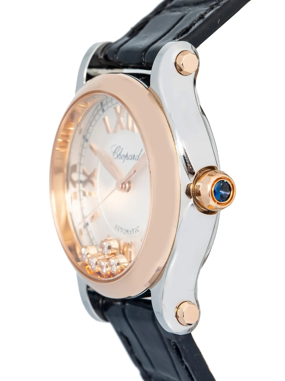 Pre-owned Chopard Happy Sport 30mm In White