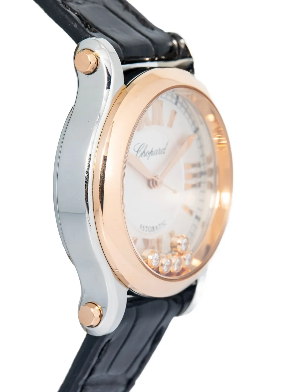 Pre-owned Chopard Happy Sport 30mm In White