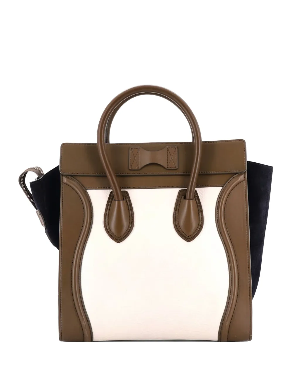 Celine Pre-Owned Tricolor Luggage Bag Leather Mini tote bag - ニュートラル Celine Pre-Owned Tricolor Luggage Bag Leather Mini tote bag - ニュートラル