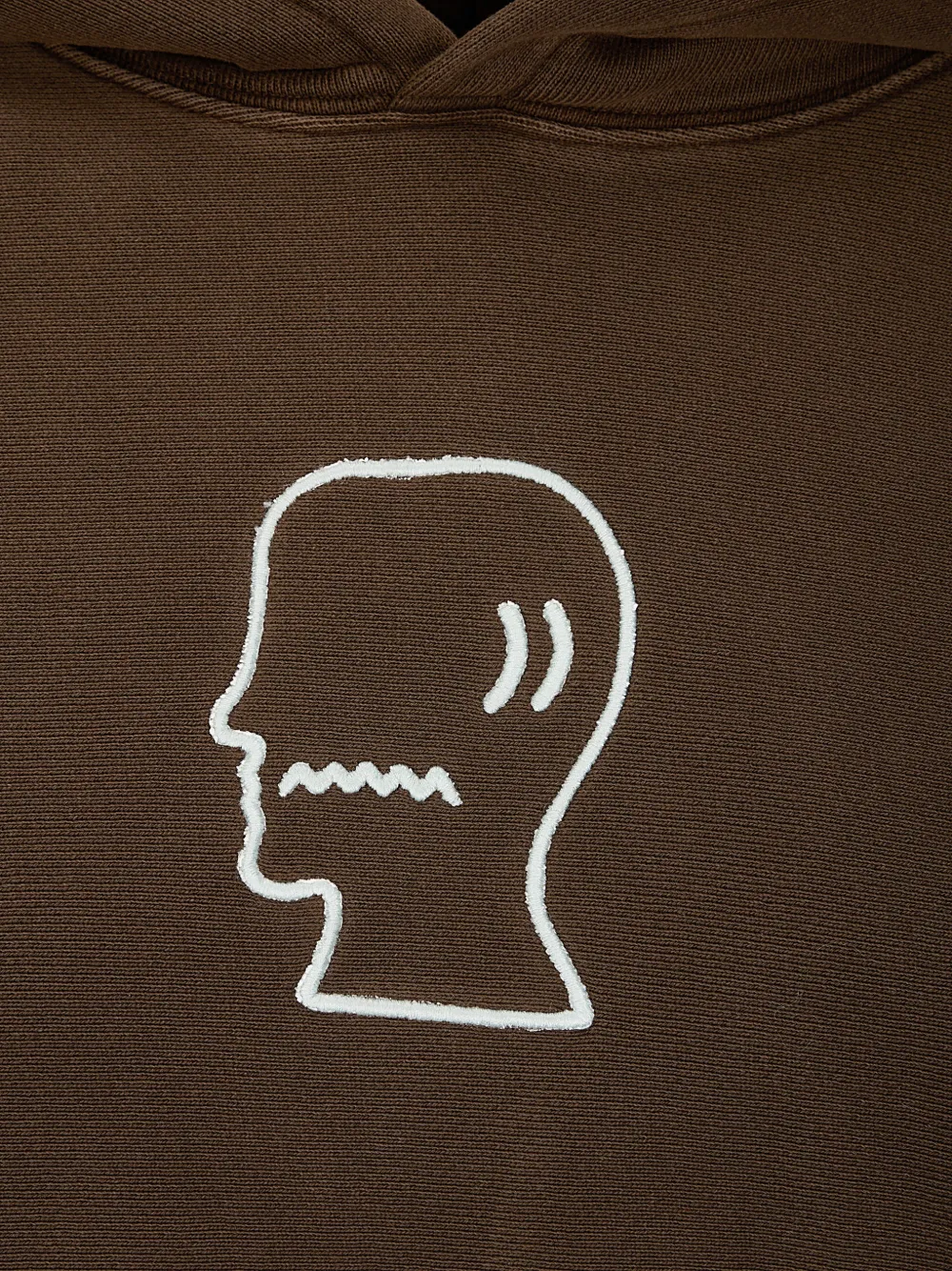  Brain Dead Embroidered-logo Hoodie - Brown 