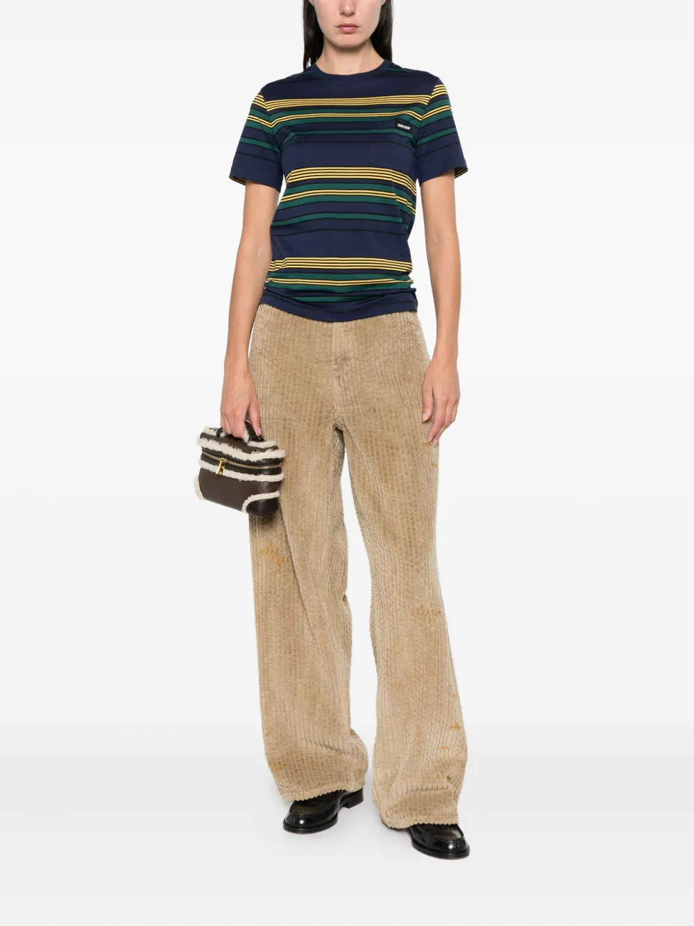 Miu Miu haut rayé à poche poitrine | T-shirts & jerseys | Image 2