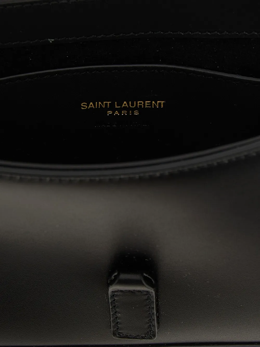 Saint Laurent Le 5 à 7 leren mini-schoudertas Zwart