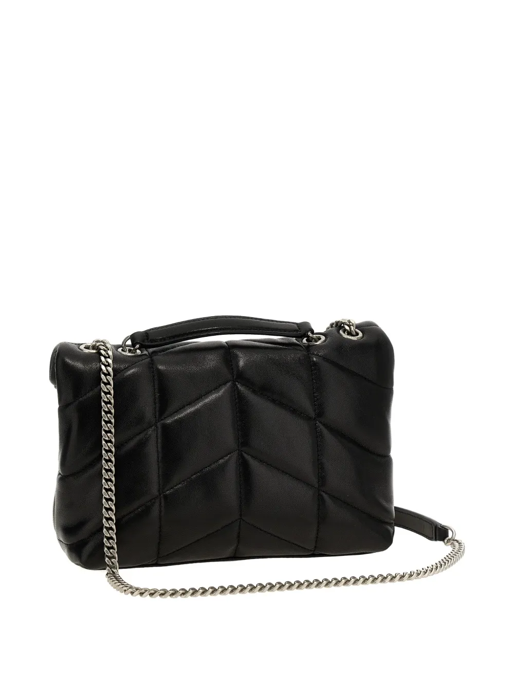 Saint Laurent Toy Puffer quilted logo shoulder bag - Zwart