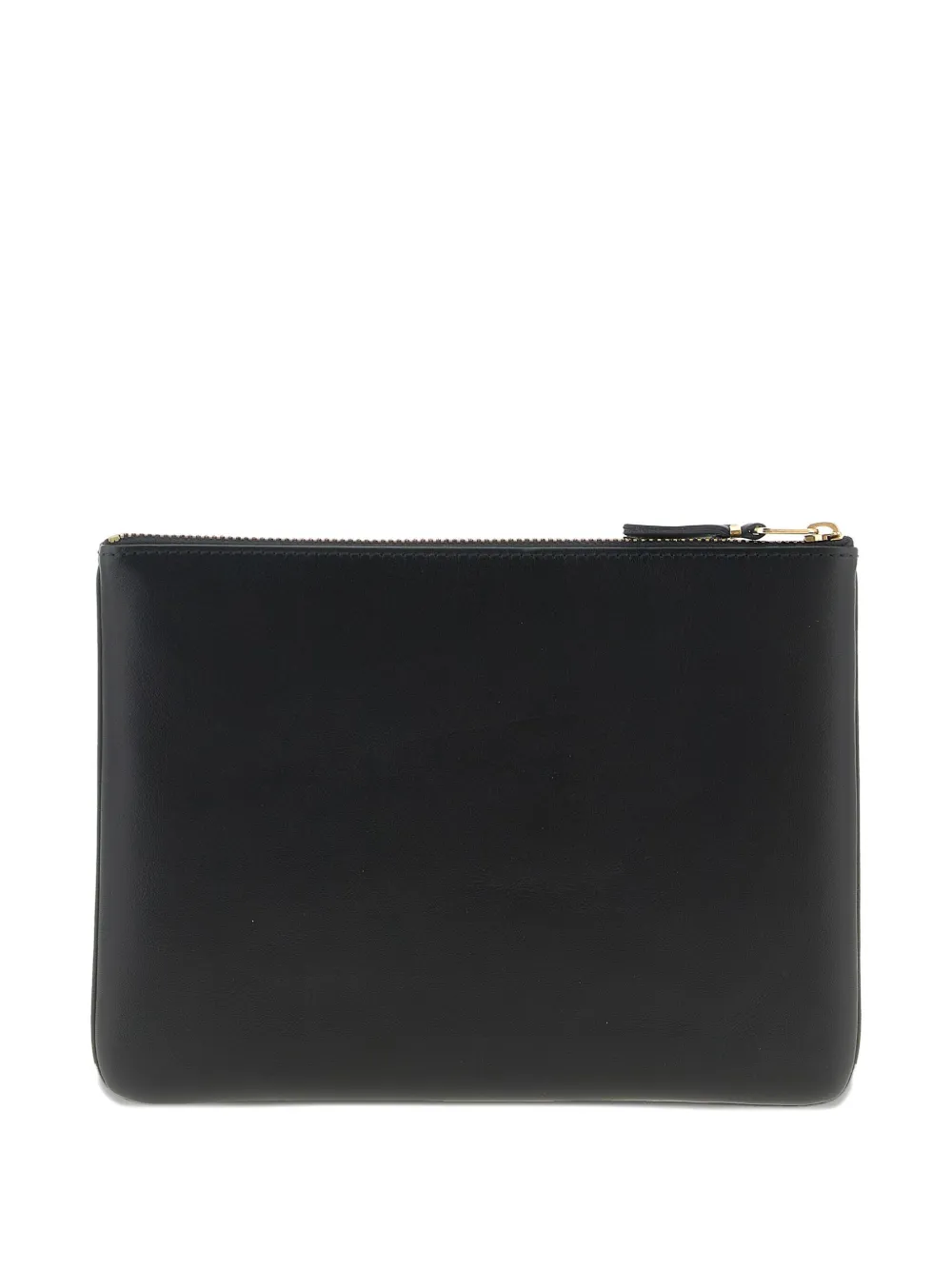 Comme Des Garçons Embossed Logo Zip Wallet In Brown