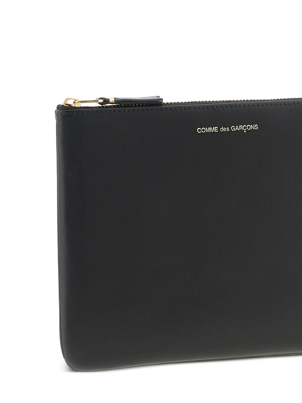 Comme Des Garçons Wallet Portemonnee met logo-reliëf en rits Zwart