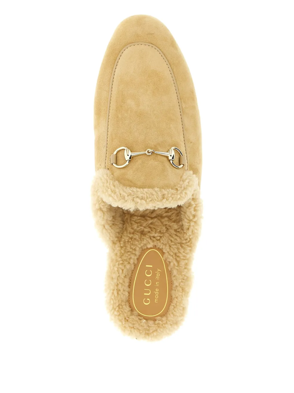 Gucci Princetown slippers met metalen klem Beige