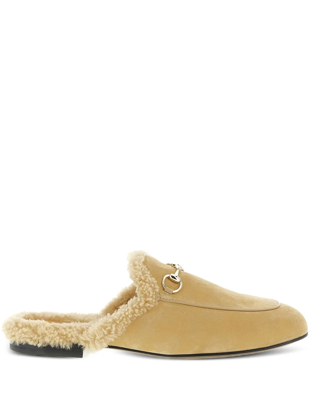 Gucci Princetown slippers met metalen klem Beige