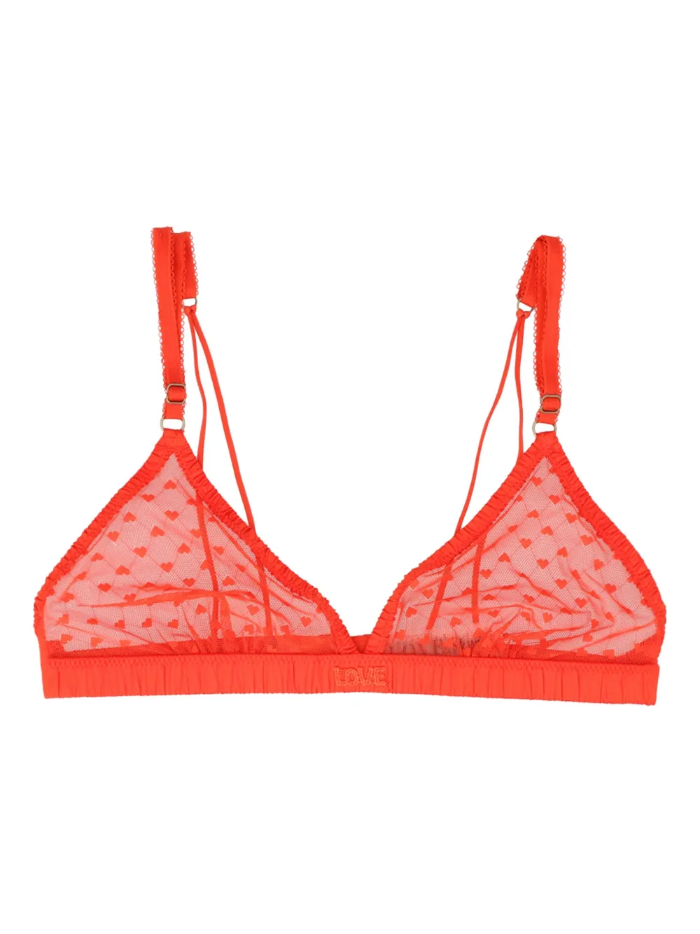 Love Stories Uma Lace-hearts Bra In Red