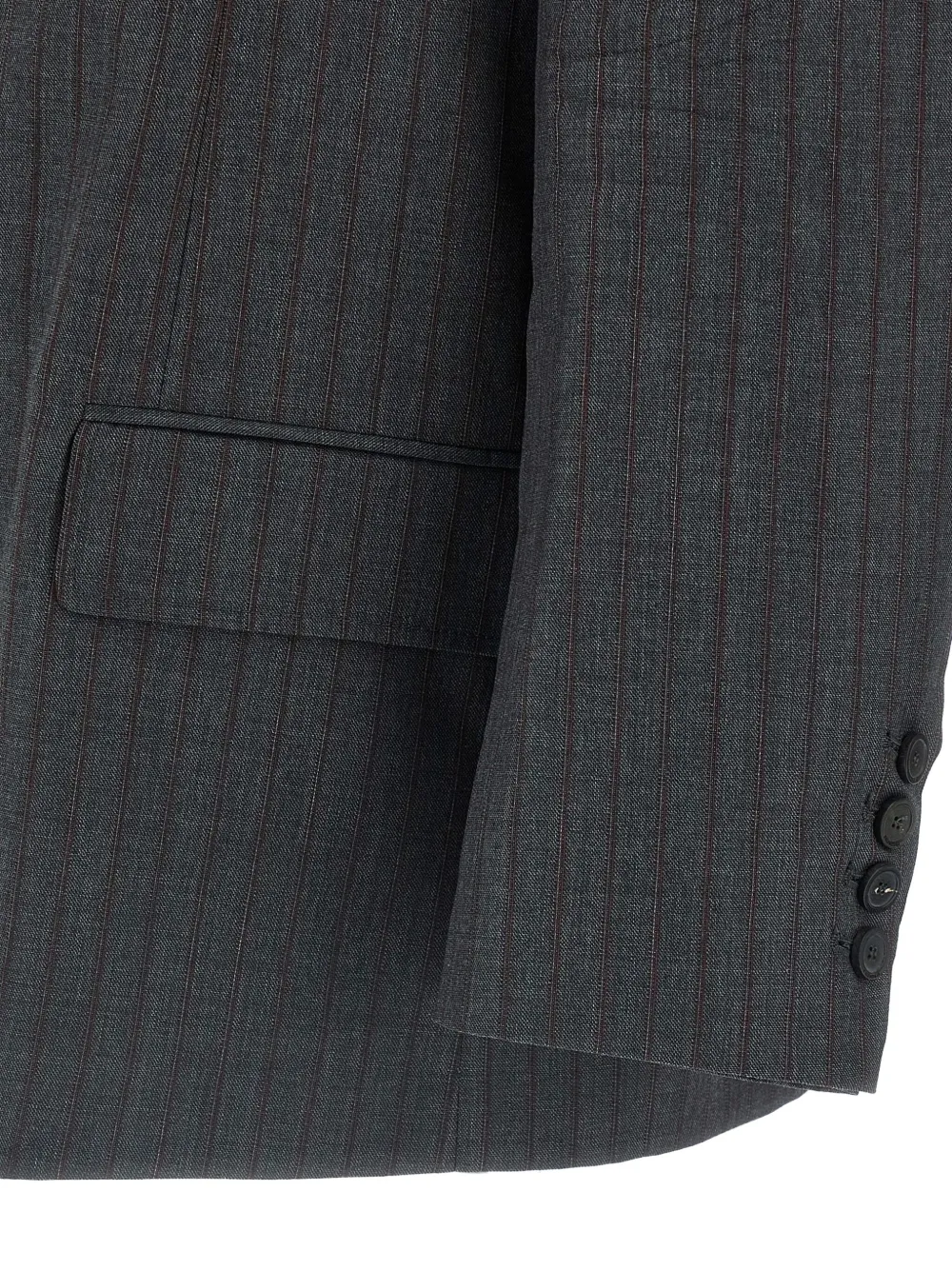 Balenciaga Wool Blazer With Notch Lapel And Pockets In Gray