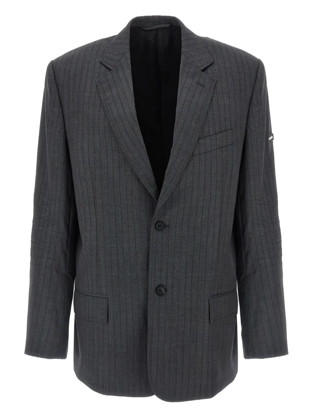 Balenciaga single-breasted pinstripe blazer | Grey | Image 1
