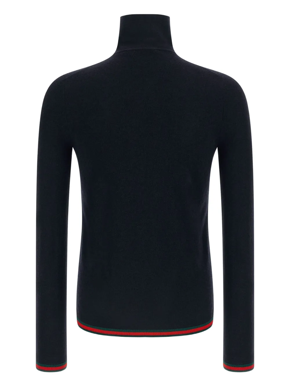 Gucci high-neck ribbon Web sweater - Blauw