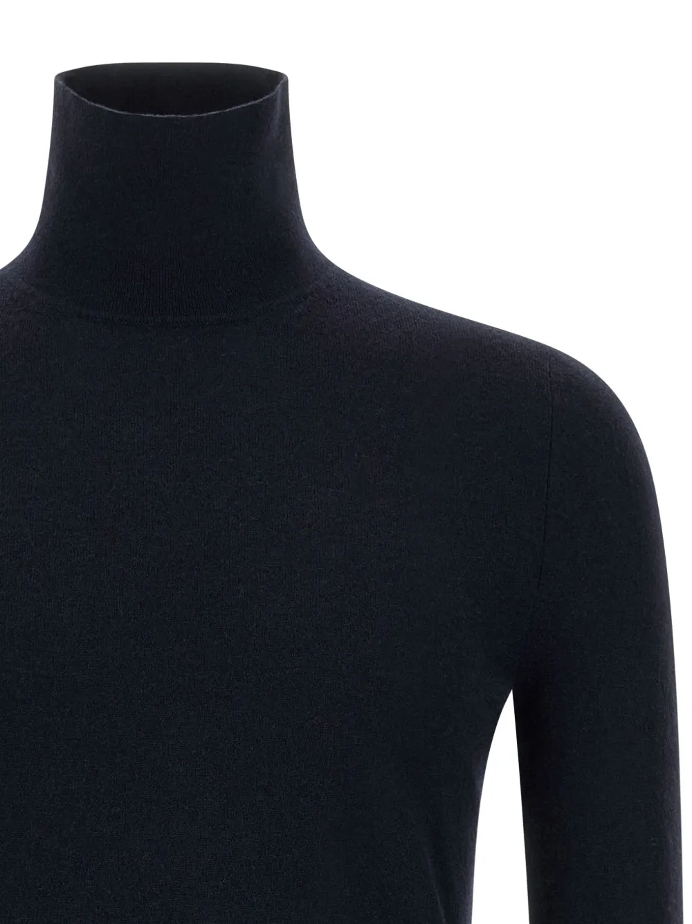 Gucci Dark Blue High Neck Sweater In Blue