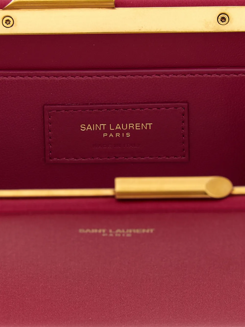 Saint Laurent Fuchsia Midnight Piccola Clutch In Pink