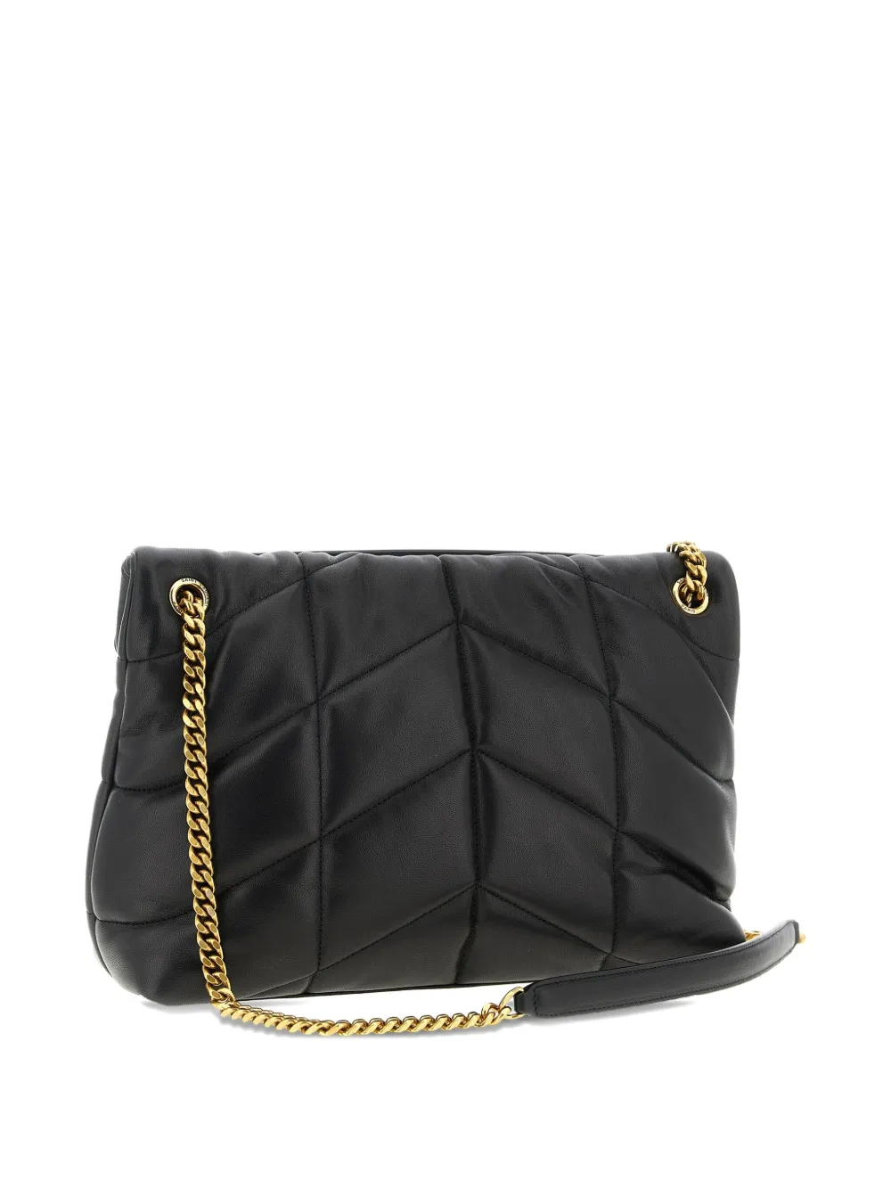Saint Laurent medium Loulou Puffer quilted logo shoulder bag - Zwart