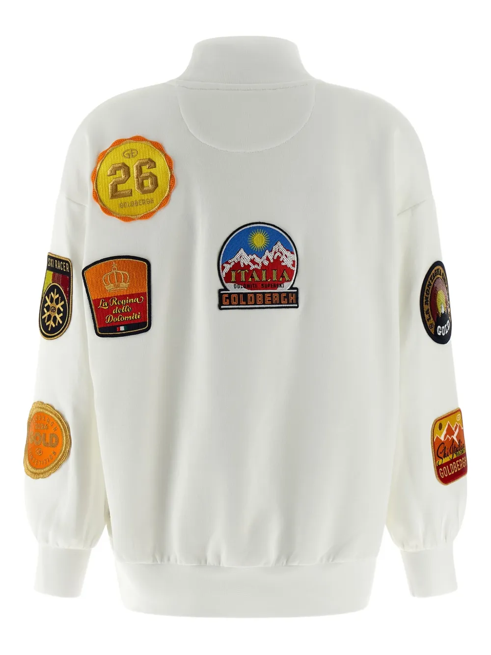 Goldbergh Sweater met verlaagde schouders en patch Wit