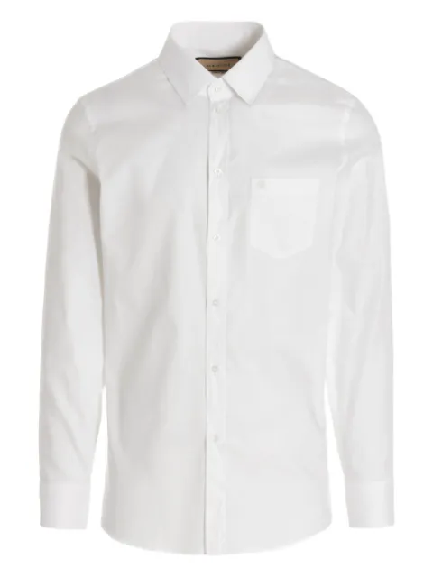 Gucci embroidered-logo pocket shirt