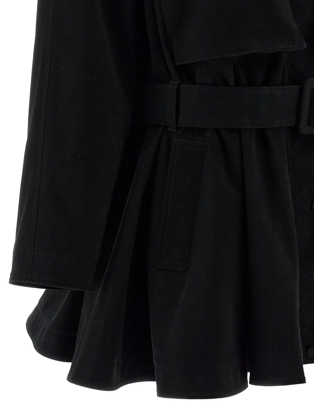 Giovanni Bedin Mini-jurk met ceintuur en shirtkraag Zwart