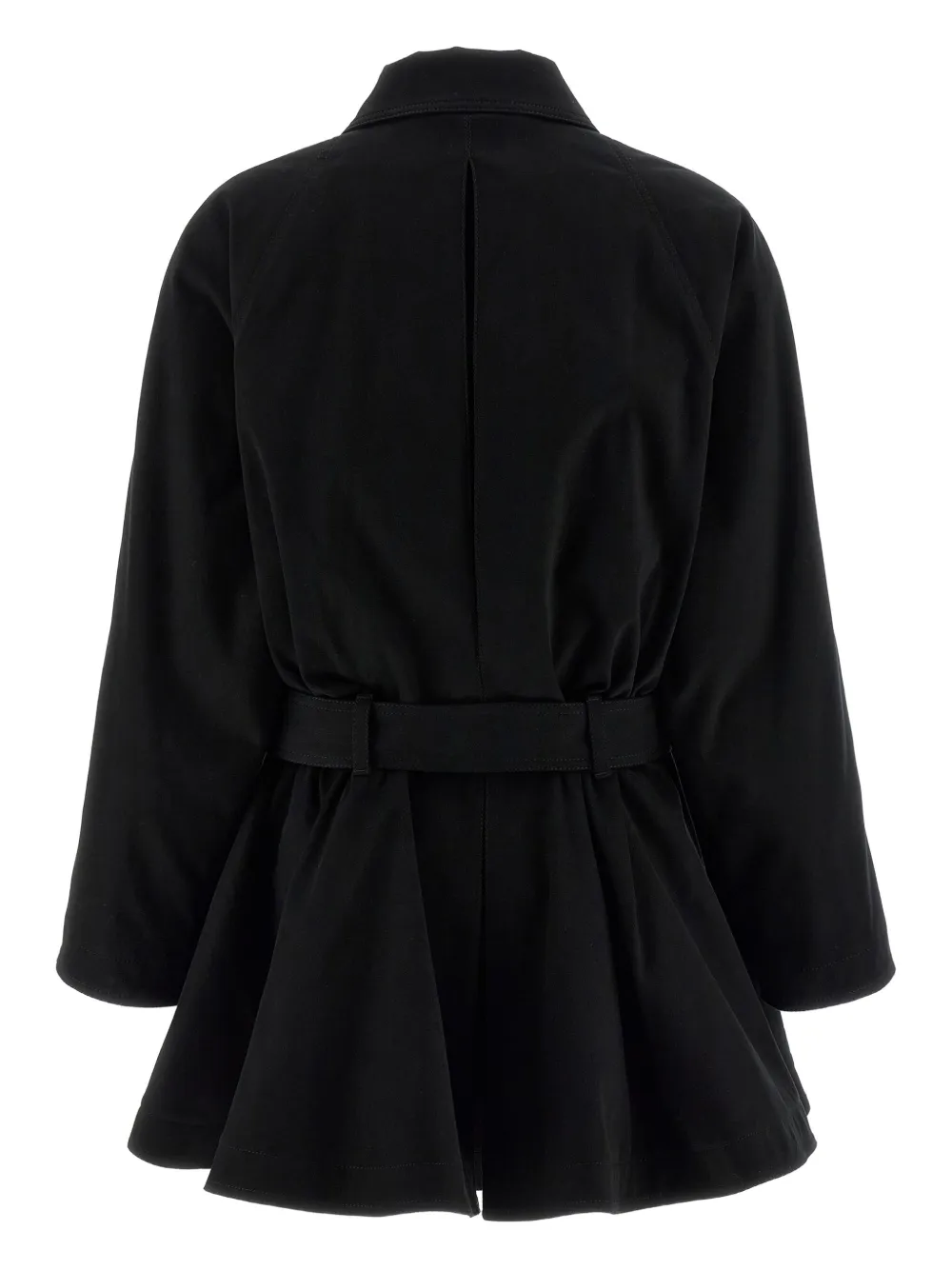 Giovanni Bedin shirt-collar belted mini dress - Zwart