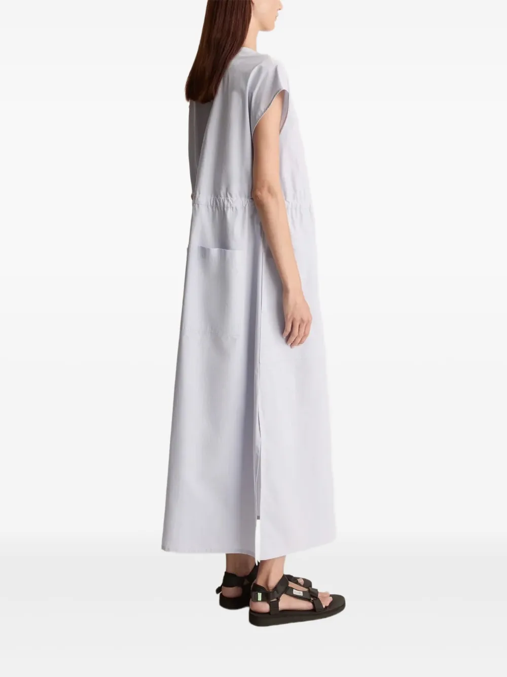 Lee Mathews V-neck midi dress - Blauw