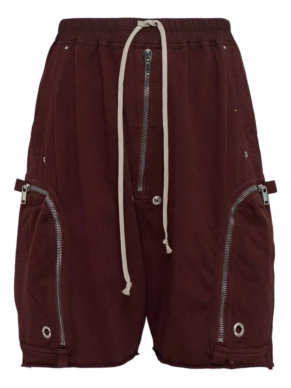 Rick Owens Drkshdw Burgundy Concordians Bauhaus Shorts In Red