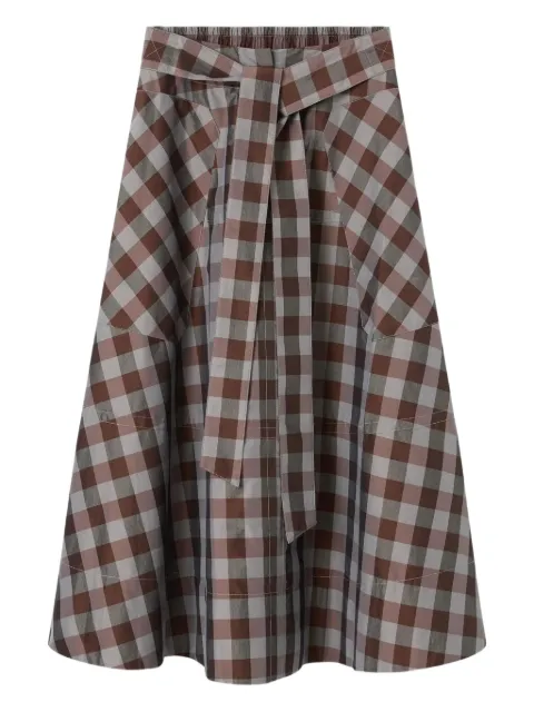 Lee Mathews Teresa checked-pattern midi skirt