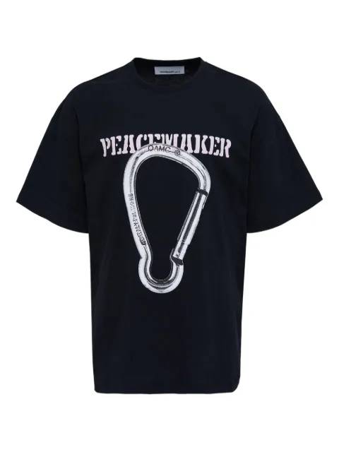 Peacemaker Oamc carabinier-print short-sleeves T-shirt