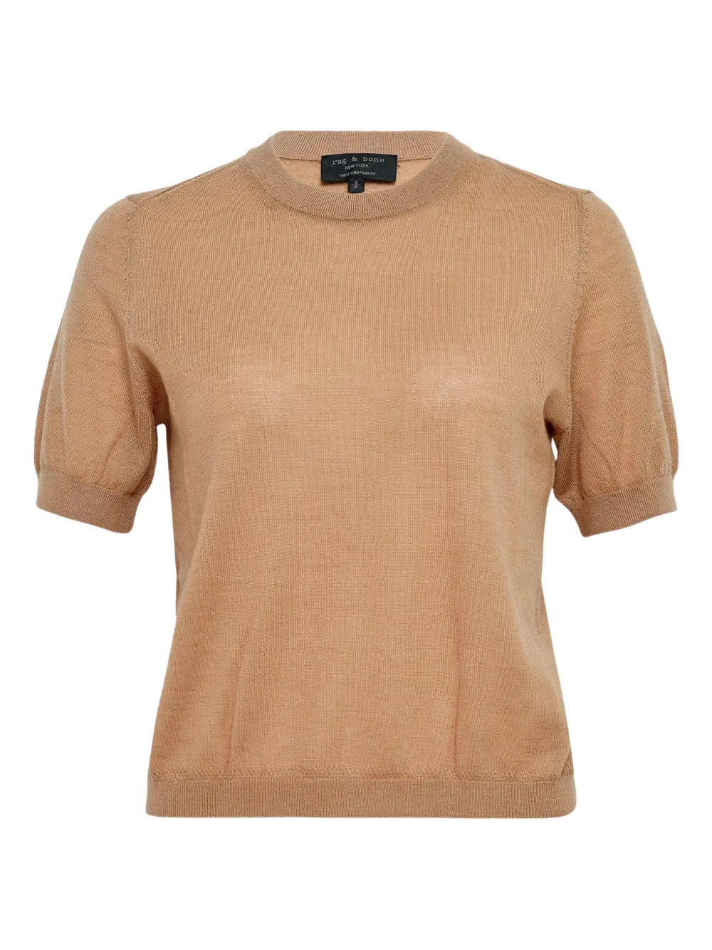Rag & Bone Adeline Puff-sleeve T-shirt In Brown