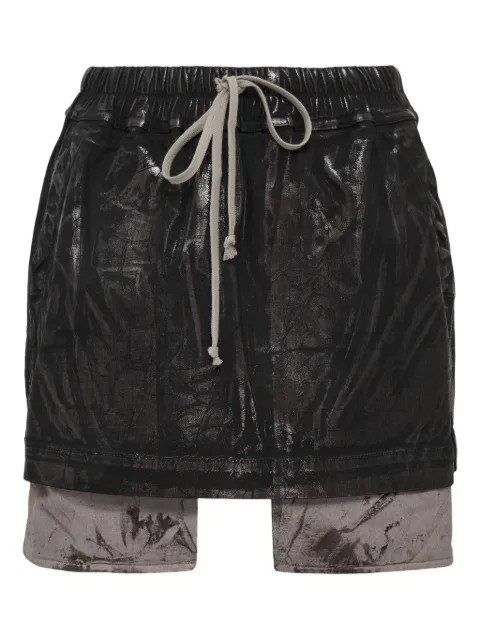 Rick Owens DRKSHDW drawstring megacrust denim skirt