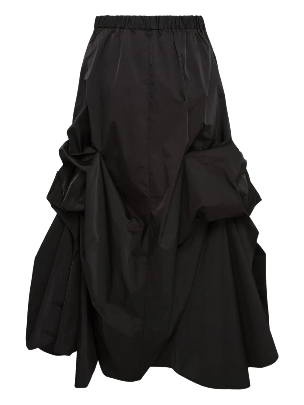 Enföld ribbon tucked midi skirt - Zwart