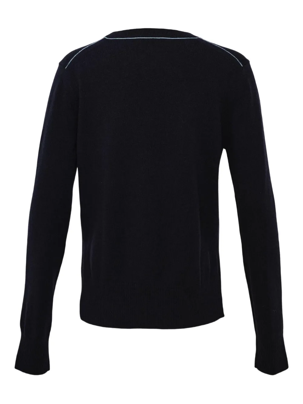 Erdem Crew-neck Embroidered-detail Sweatshirt In Blue
