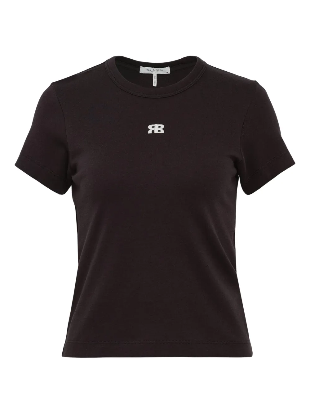 Rag & Bone Mia Logo-embroidered T-shirt In Black
